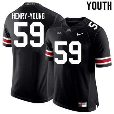 NCAA Ohio State Buckeyes Youth #59 Darrion Henry-Young Black Nike Football College Jersey WRT1345JE